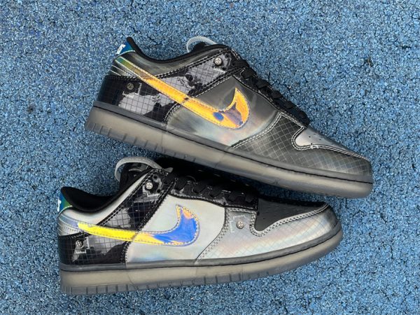 Nike Dunk Low "Hyperflat" Black and Multi-Color - Image 2